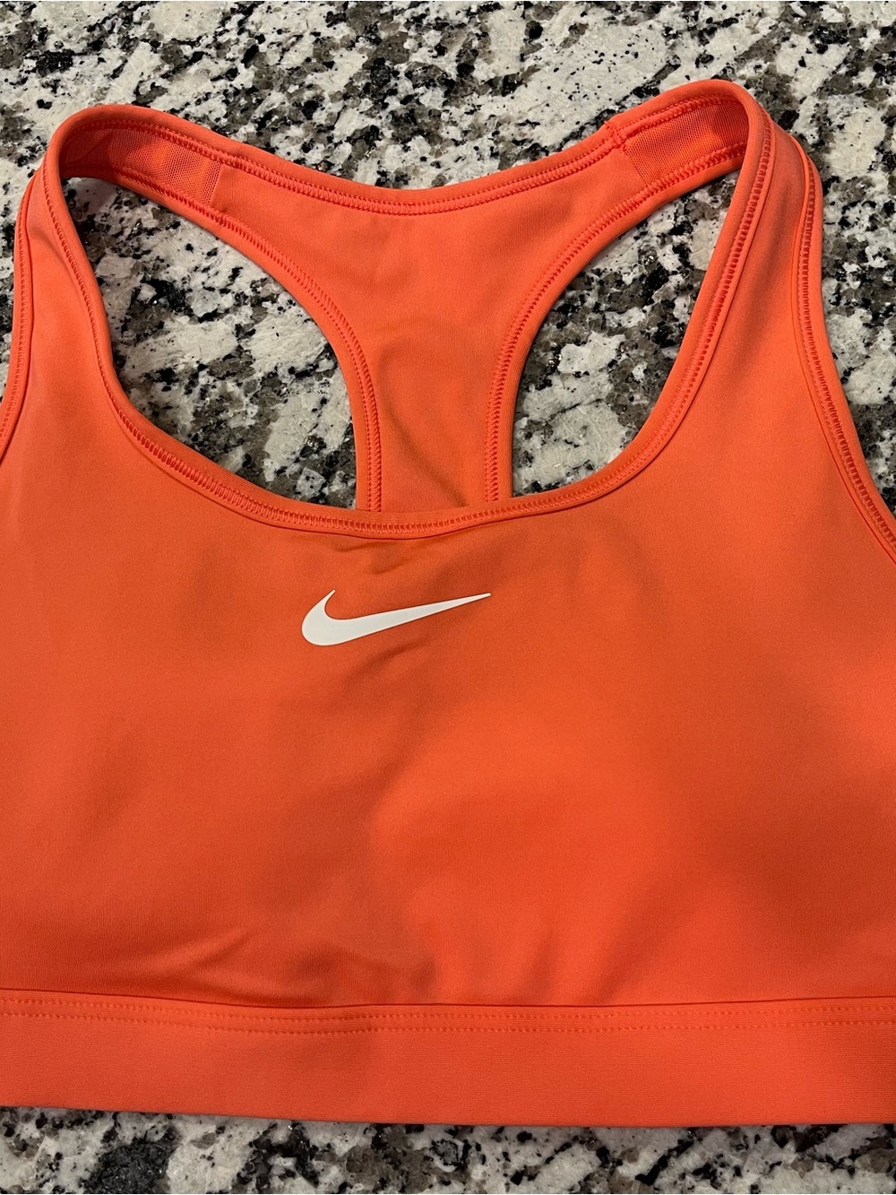 Nike Women's Swoosh Medium Support Padded Sports Bra - Coral Medium